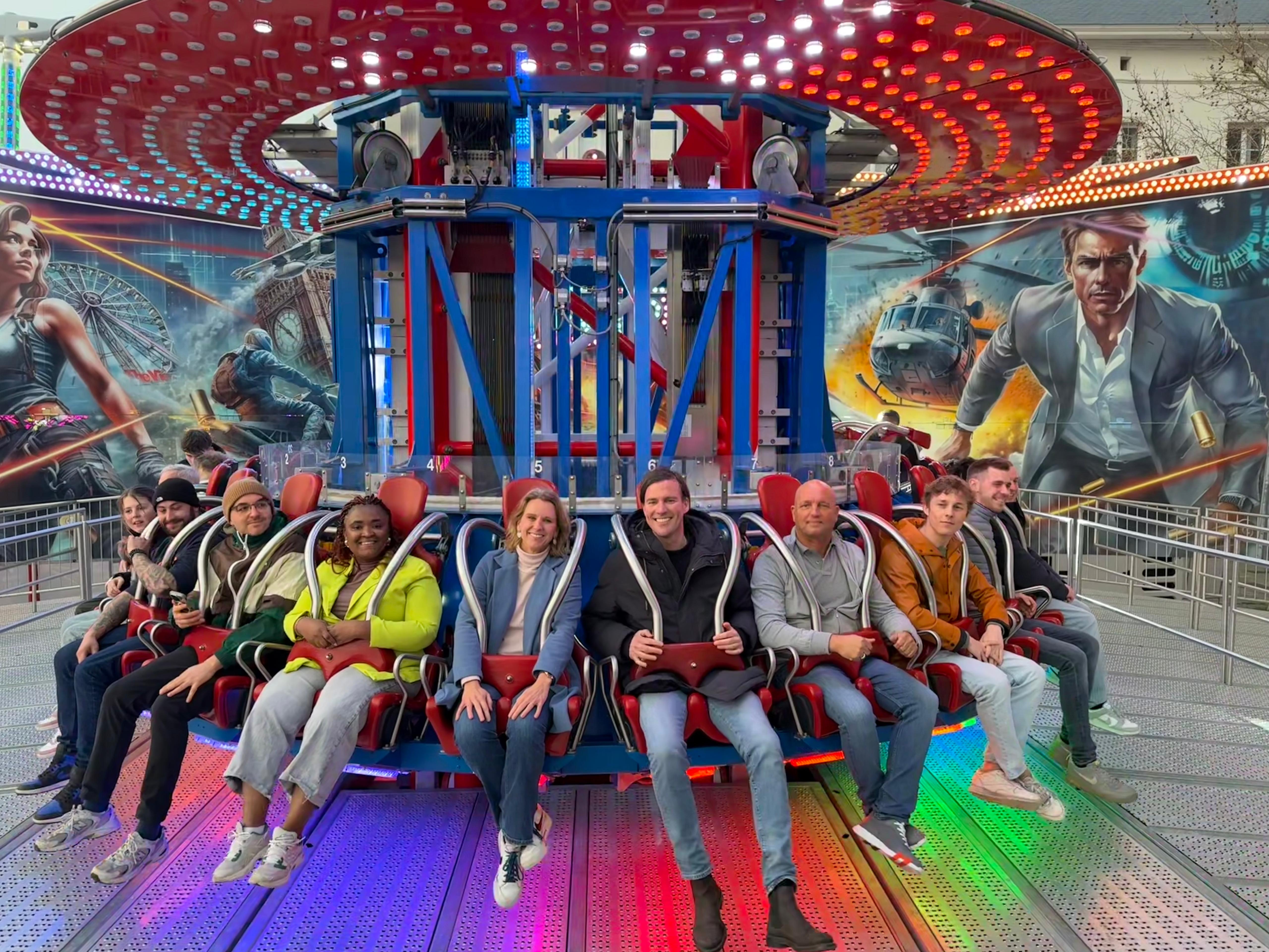 Sofie en Mathias openen de foor … vanop 85 meter hoogte.